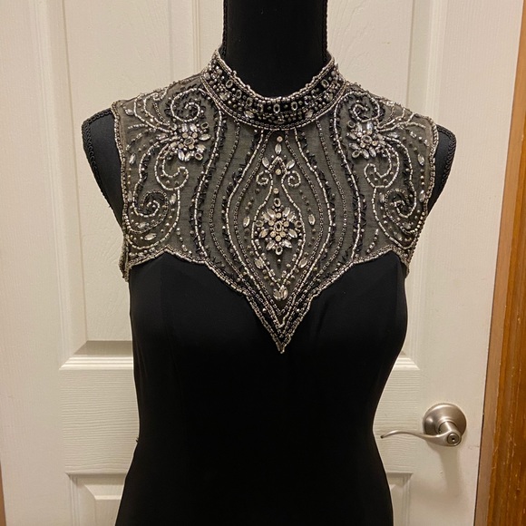 Stunning embellished black prom dress! - Picture 3 of 8